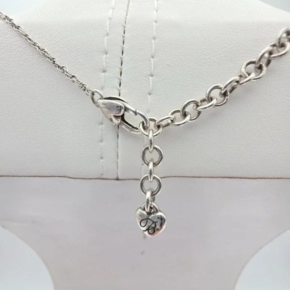 BRIGHTON "Casablanca Jewel" Necklace Reversible Crystals Enamel Silver Plate 18" - Picture 9 of 10